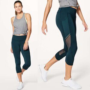 LULULEMON Home Stretch Crop 19" Size 4 Submarine